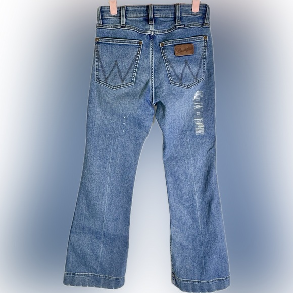 NWOT Wrangler Retro High Rise Bailey Bootcut Trouser Jeans Dark Wash 26x32 - Picture 7 of 11